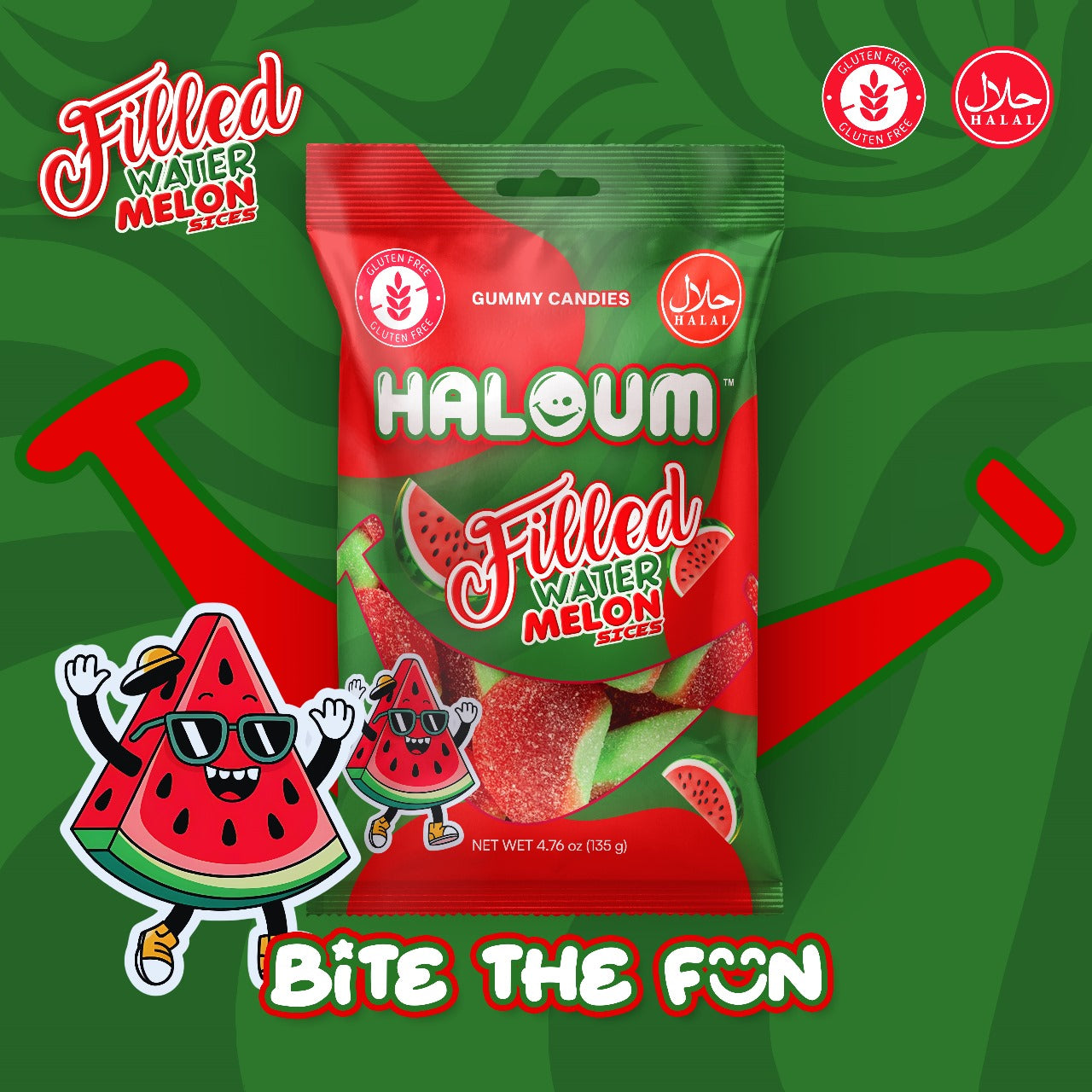 Filled Watermelon Haloum Candy 135 g