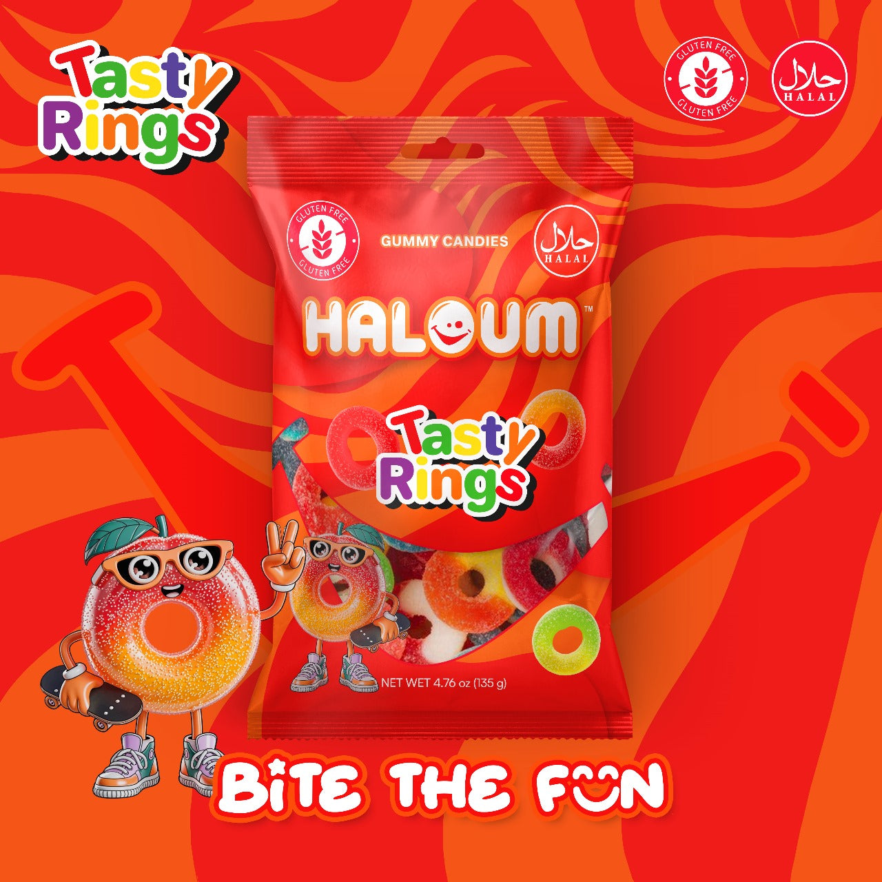 Tasty Rings Haloum Candy 135 g