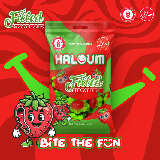 Filled Strawberries Haloum Candy 135 g