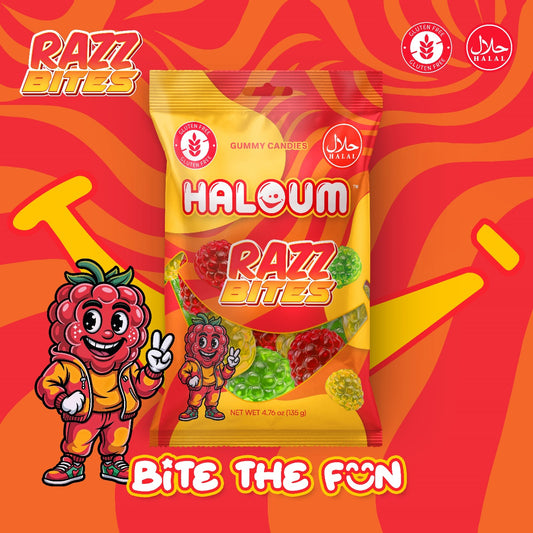 Razz Bites Haloum Candy 135 g