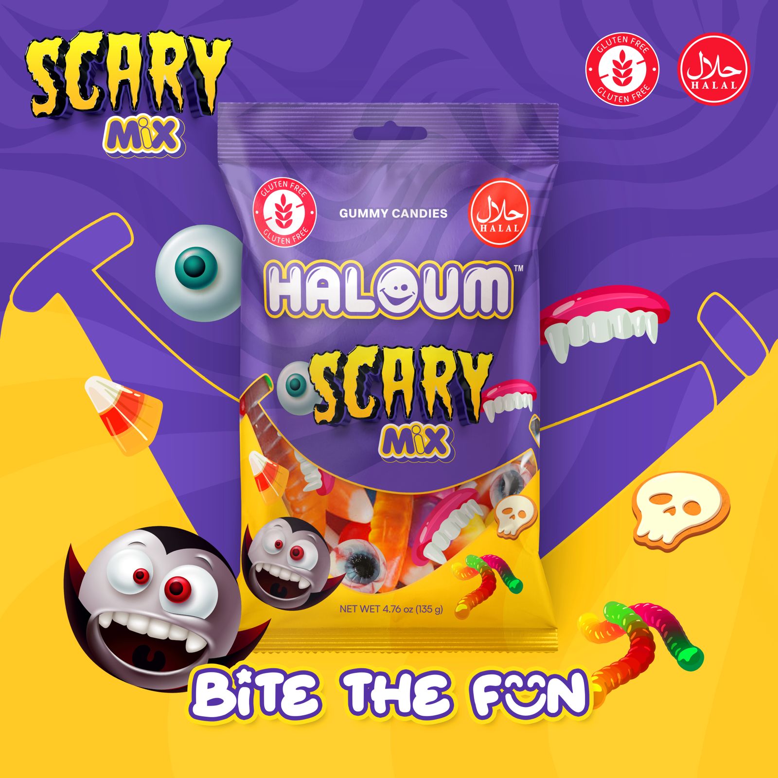 Scary Mix Haloum Candy 135 g