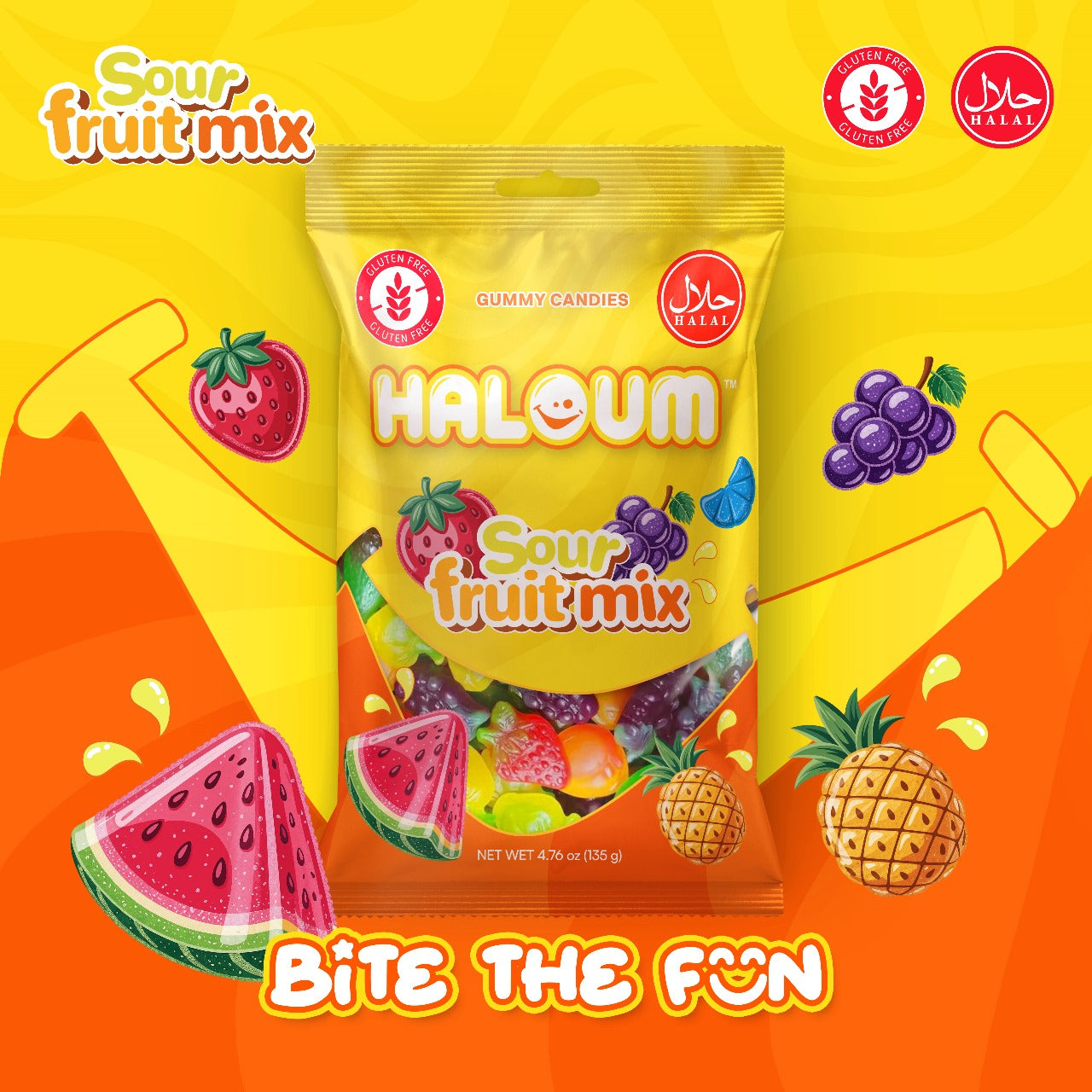 Sour Fruit Mix Haloum Candy 135 g