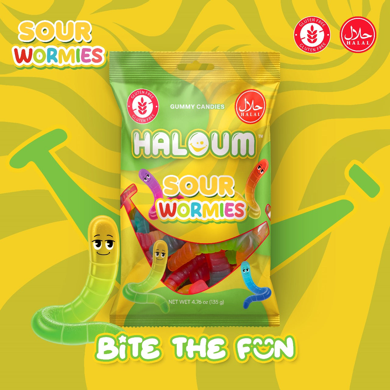 Sour Worm Haloum Candy 135 g