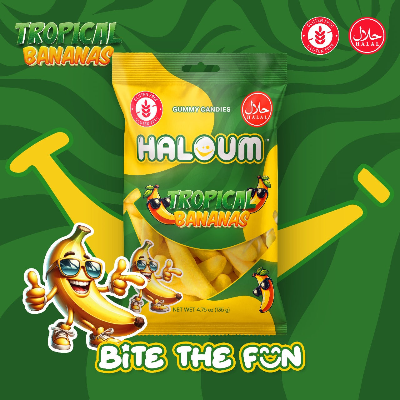 Tropical Banana Haloum Candy 135 g